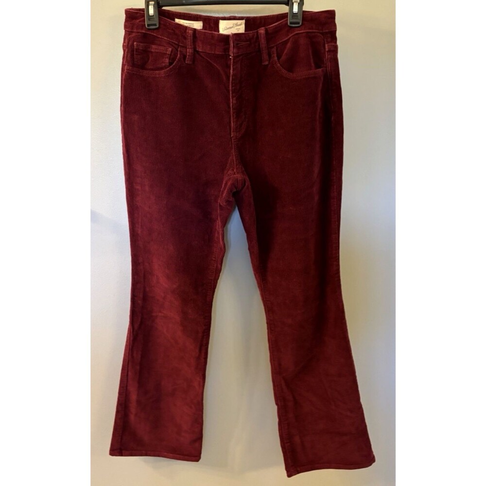 NWT Universal Thread High Rise Bootcut Corduroy Burgundy Pants Size 14R